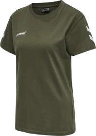 hummel GO Cotton T-Shirt kurzarm grape leaf