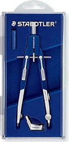 Staedtler Mars comfort 552 Schnellverstellzirkel Universaladapter, silber/blau, Klappdeckeletui