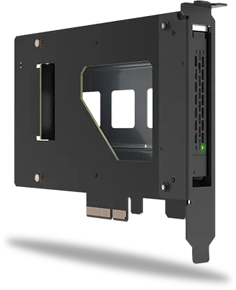 Icy Dock ToughArmor MB111VP-B Wechselrahmen PCI Express Karte für 1x M.2 U.2/U.3 NMVe SSD