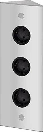 Thebo ST 3007/320/3 Ecksteckdose Aluminium, 3-fach, 2m