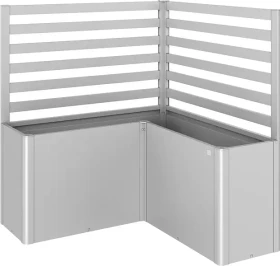 Biohort Rankgitter L-Form 102x102x91cm für Hochbeet silber-metallic, 2 Stück