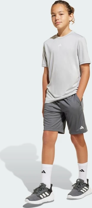 adidas Train Essentials Logo Regular Fit Funktionsshirt kurzarm grey two/white (Junior)