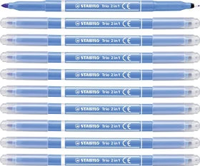 STABILO Trio 2 in 1 hellblau, 10er-Pack