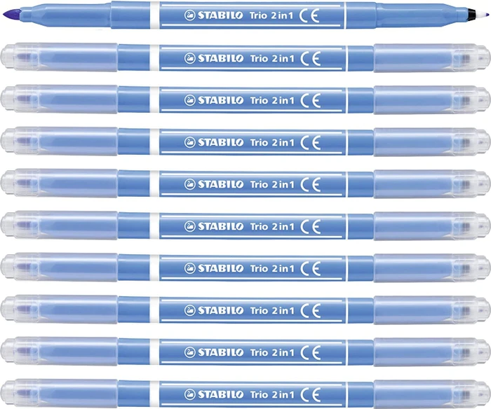 STABILO Trio 2 in 1 hellblau, 10er-Pack