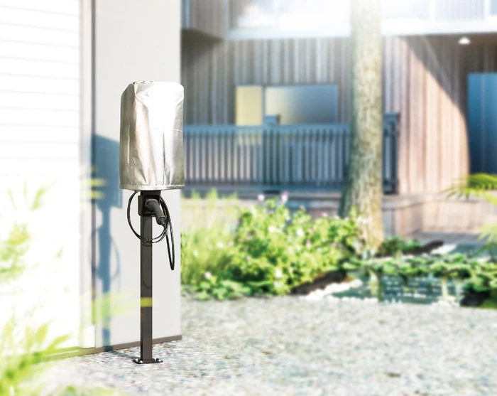 InLine Universal Wallbox-Standfuß mit EV-Ladekabel Halterung, schwarz