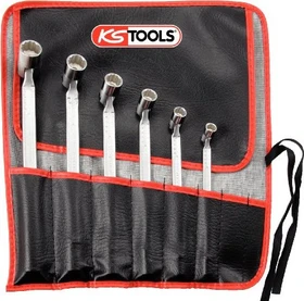 KS Tools Gelenk-Doppelringschlüssel Schraubenschlüsselsatz inkl. Tasche