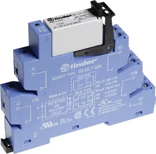 Finder Koppelrelais mit Schraubanschlüssen, 2 Wechsler 8 A, Spule 125 V AC/DC