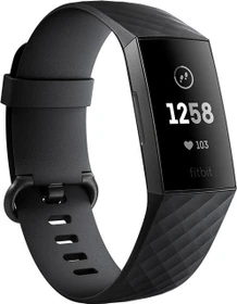 Fitbit Charge 3 Aktivitäts-Tracker schwarz/aluminium/graphitgrau