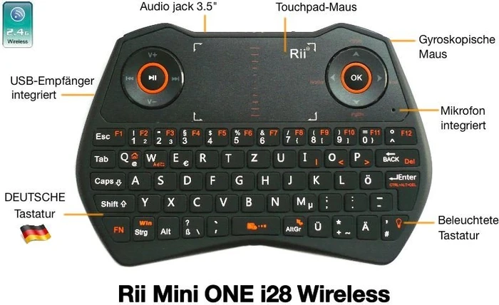 Riitek Rii Mini One i28, USB, DE