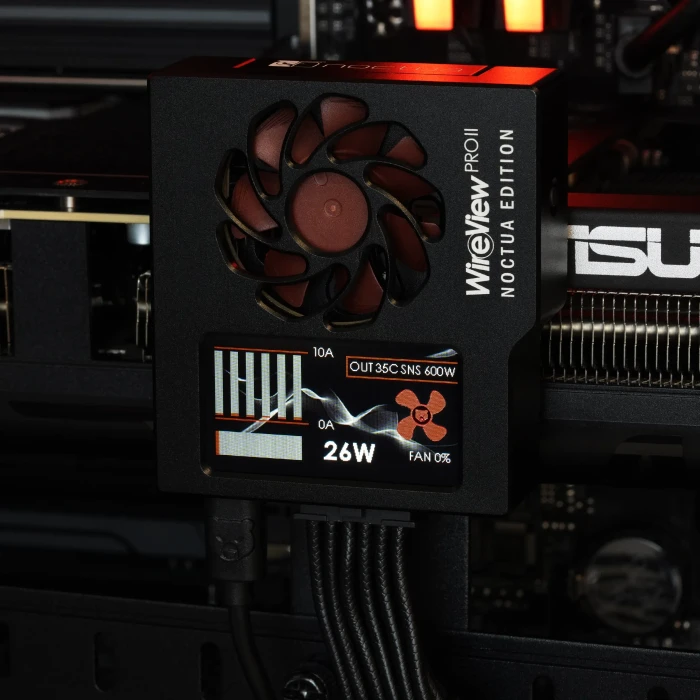 Thermal Grizzly WireView Pro II GPU, Noctua Edition, Reversed, 90°, 12V-2x6, Sense-Pins an der Unterseite