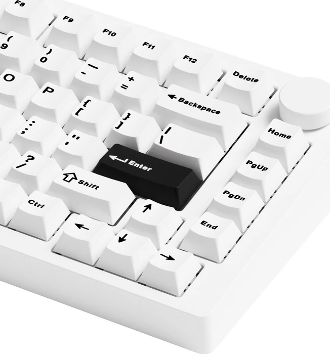 Akko Monsgeek M1 V5, Black on White, weiß, LEDs RGB, hot-swap, Mirror, USB/Bluetooth, US