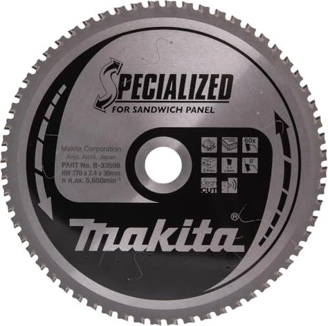 Makita Specialized Kreissägeblatt 60Z, 270x2.4x30mm, 1 Stück