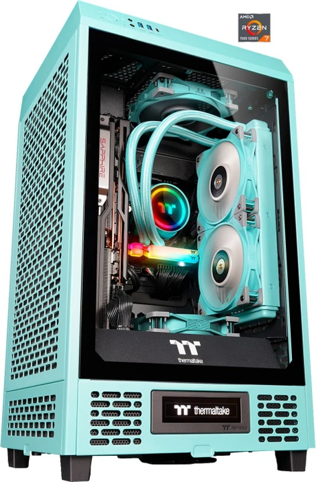 Thermaltake Toughline T200A, türkis, Ryzen 7 7800X3D, 32GB RAM, 1TB SSD, Radeon RX 7900 XT
