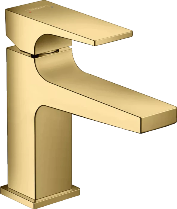 Hansgrohe Metropol Waschbeckenarmatur 100 mit Push-Open Ablaufgarnitur polished goldoptik