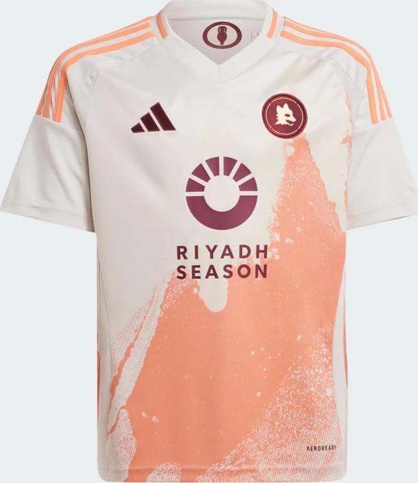 adidas AS Rom 2024/2025 Auswärtstrikot talc/easy orange (Junior)