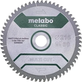 Metabo Multi Cut Classic Kreissägeblatt 60Z, 216x1.8x30mm, 1 Stück