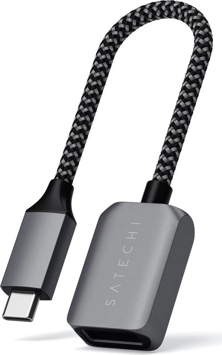 Satechi USB-A 3.0 [Buchse] auf USB-C 3.0 [Stecker] Adapterkabel, space gray