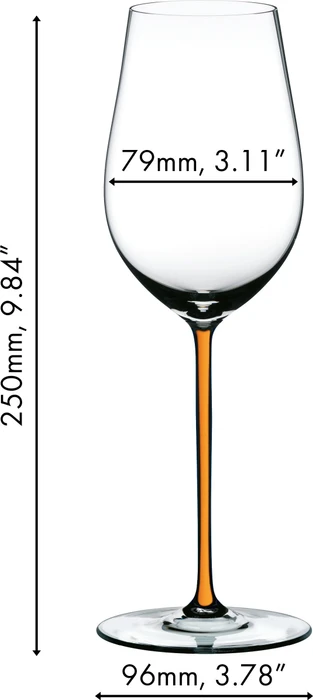 Riedel Fatto A Mano Riesling/Zinfandel Weißweinglas orange