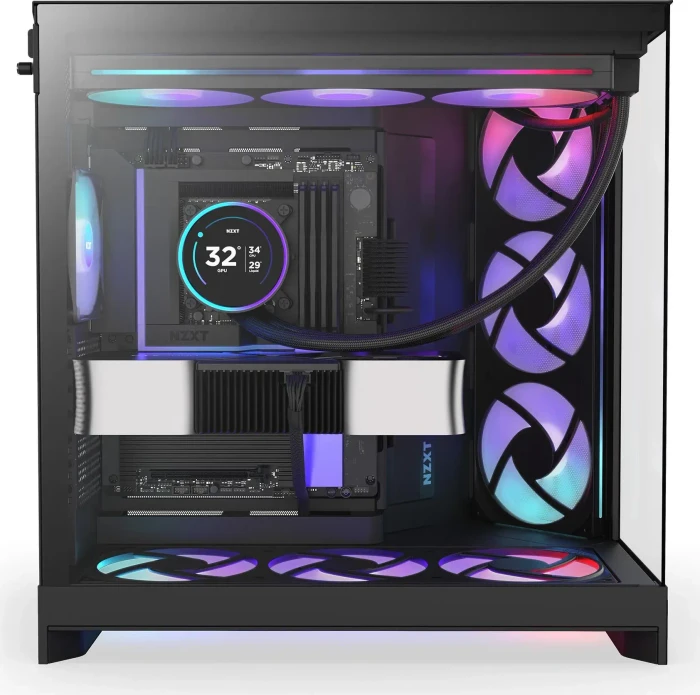 NZXT H9 Flow RGB+ [2025] Black, schwarz, Glasfenster