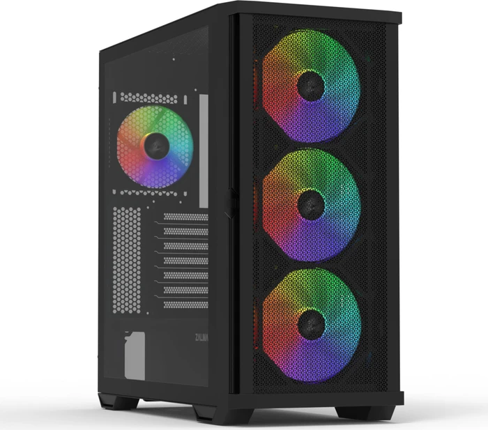 Zalman Z10 Plus, schwarz, Glasfenster