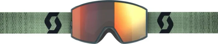Scott React soft green-black/solar red chrome