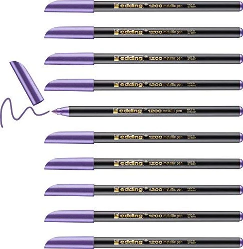 edding 1200 metallic violett, 10er-Pack