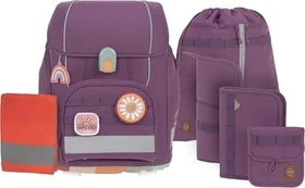Lässig Boxy Unique purple Schultaschen-Set, 7-tlg.