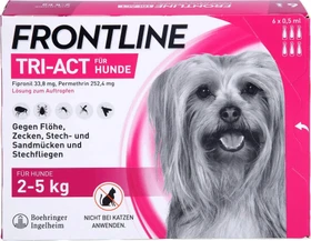 Frontline TRI-ACT für Hunde 2-5kg Lösung zum Auftropfen Einzeldosispipetten, 6 Stück