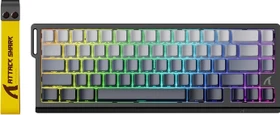 Attack Shark X68 HE Rapid Trigger Keyboard, Mondnacht, LEDs RGB, Outemu White Jade Magnetic, USB, US