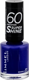 Rimmel 60 Seconds Super Shine Nagellack 828 Danny Boy Blue!, 8ml