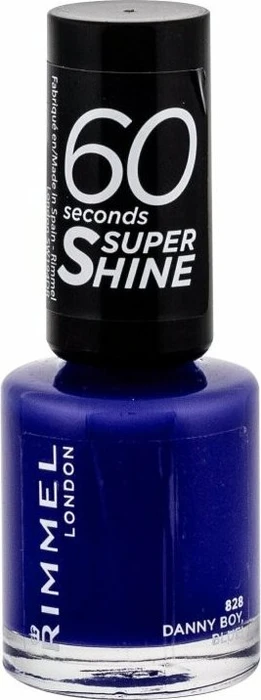 Rimmel 60 Seconds Super Shine Nagellack 828 Danny Boy Blue!, 8ml