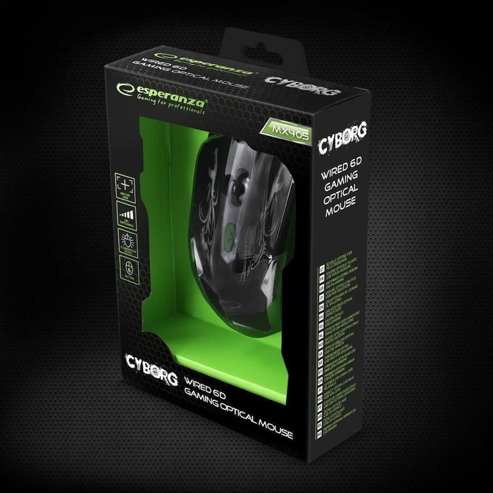 Esperanza Cyborg 6D grün, USB