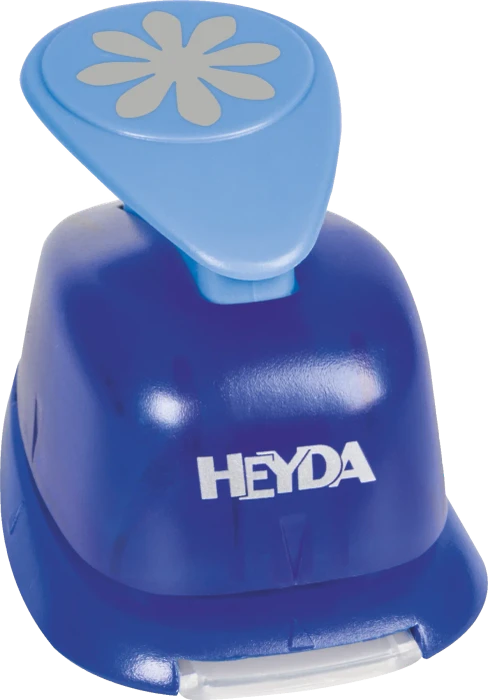 Heyda Hebel-Motivstanzer groß, Blume, blau, 25mm