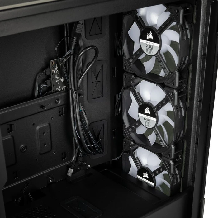 Corsair iCue 220T RGB, schwarz, Glasfenster