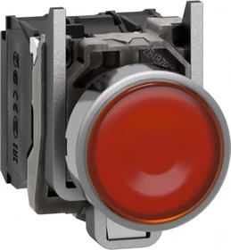 Schneider Electric Leuchtdrucktaster flach 1S+1Ö tastend +LED 110-120V 50/60Hz, gelb