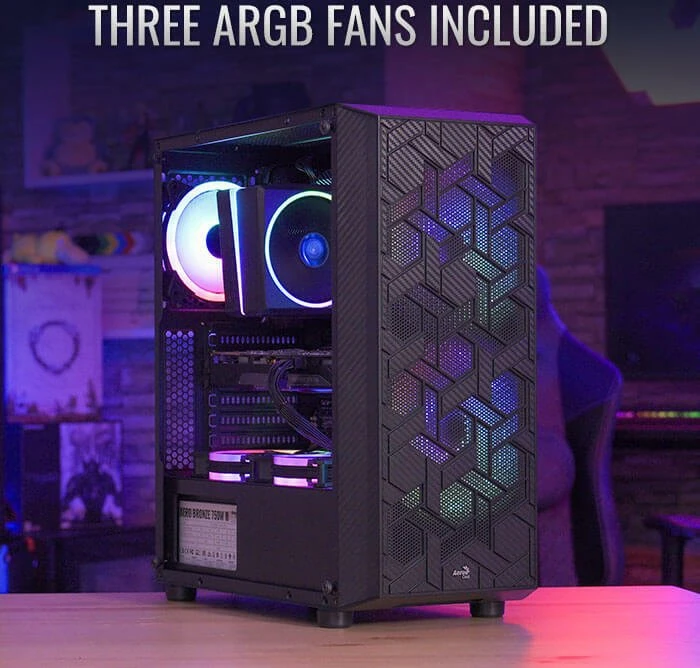 AeroCool Hive ARGB, Glasfenster
