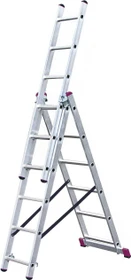 Krause Corda Alu 3-tlg. Teleskop-Mehrzweckleiter, 3x 6 Stufen