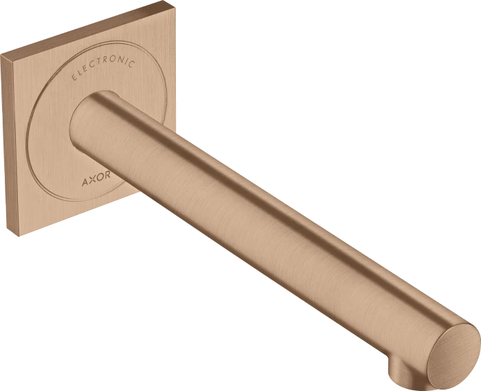 Hansgrohe Axor Uno Elektronik-Waschtischmischer Unterputz für Wandmontage mit Auslauf 221mm brushed red gold