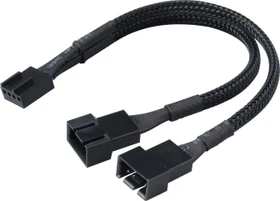Akasa 4-Pin auf 2x 4-Pin Verteiler, sleeved, 15cm, schwarz