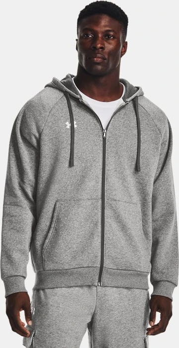 Under Armour Rival Fleece Zip Hoodie castlerock light heather/white (Herren)