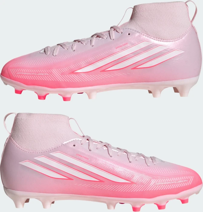 adidas F50 Sparkfusion League Mid Cut FG/AG solar turbo/cloud white/distilled pink (Junior)