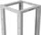 Lanberg Open Rack Series 19" Open Frame Rack 32HE, 4-Pfosten, mit Rollen, Flat Pack, tiefenverstellbar, 430-590mm, RAL 7035, 800mm tief Vorschaubild