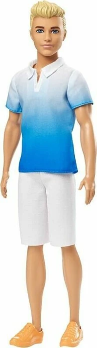Mattel Barbie - Fashionistas Ken im weiß-blauen Poloshirt