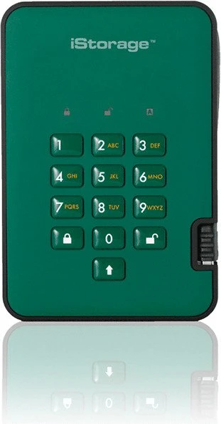iStorage diskAshur2 256bit, grün, 2TB, USB-A 3.0