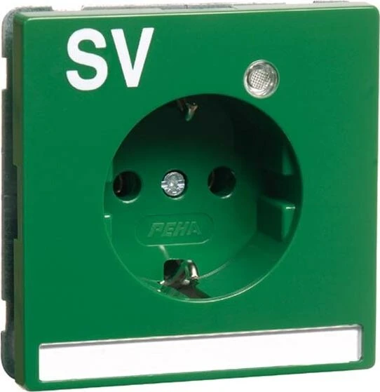 Peha Steckdose SCHUKO SV Beschriftungsfeld LED, grün