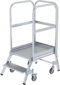 Günzburger Steigtechnik Alu Podesttreppe, 2 Stufen