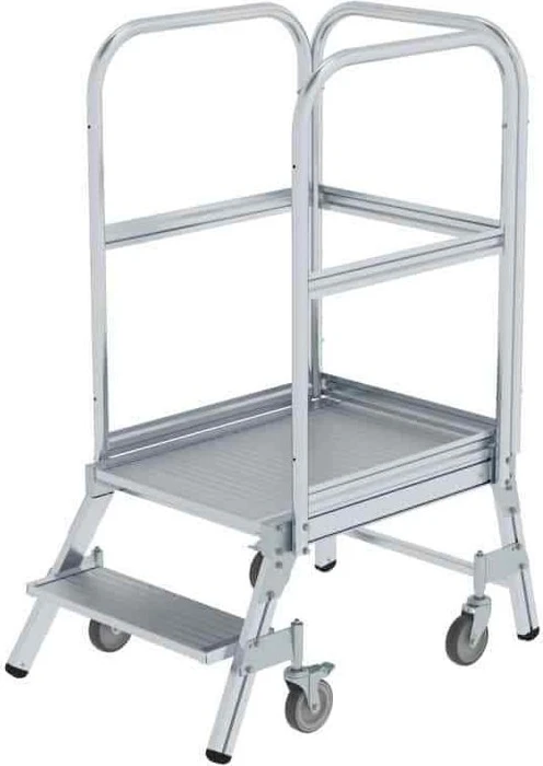 Günzburger Steigtechnik Alu Podesttreppe-Trittleiter