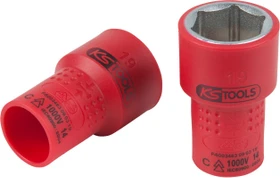 KS Tools Außensechskant Steckschlüssel isoliert 3/8", 22x48mm