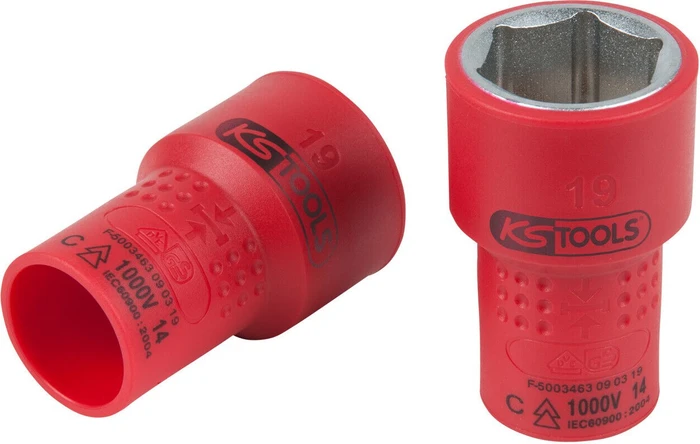 KS Tools Außensechskant Steckschlüssel isoliert 3/8", 22x48mm