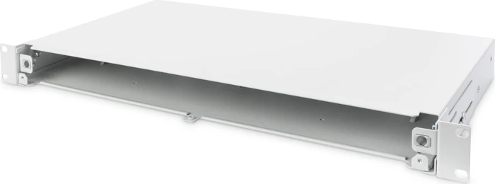 Digitus LWL/Glasfaser Spleißbox, Schnellverschluss, ausziehbar, 1HE, grau